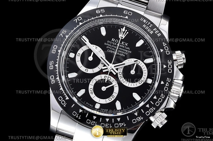 0312 Upgraded ROLDYT0348B – Daytona 116500 CER SS Black 904L BTF Asia 947